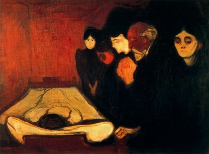 Edvard Munch, By the Deathbed (1893). 