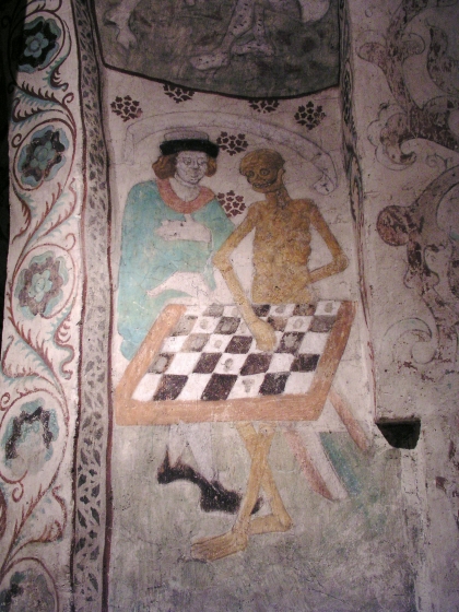 Albertus Pictor, Death playing chess (c. 1485).