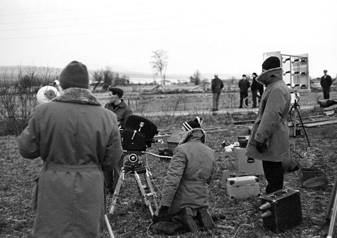 Nattvardsgästerna, bakombild, Bergman 