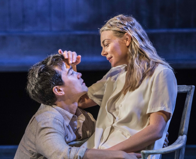 Hermann Sabado (Tomas) and Marte Engebrigtsen (Anna), Private Confessions, Nationaltheatret, 2016.