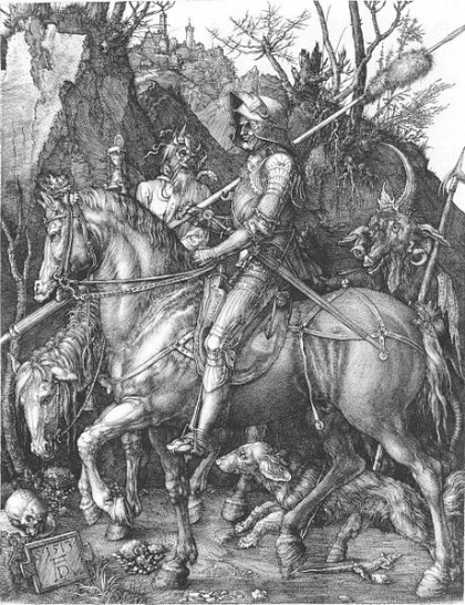 Albrecht Dürer, Ritter, Tod und Teufel (1513). 