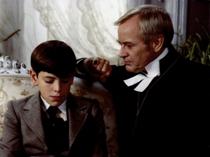 Alexander's stepfather, Bishop Edward Vergérus, disciplines the eponmymous hero of Fanny and Alexander (1982).