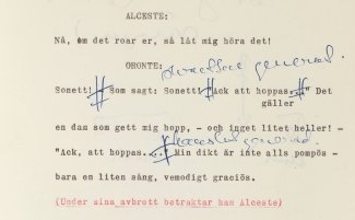 En av de få marginalanteckningarna.