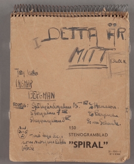This notebook is full of Bergman's opinions on various matters.