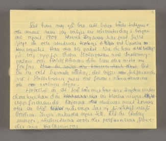 "Det kan nog gå bra att börja både tidigare och senare men jag väljer en vårvinterdag i början av april 1909."
