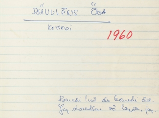 Title page of shooting script.