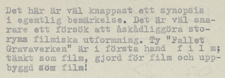 Brasklapp i manuskriptets inledning.