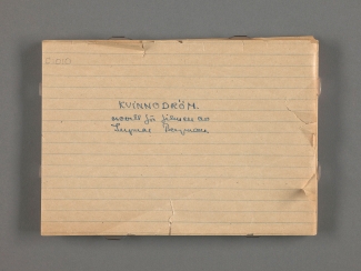 The title page of Bergman's handwritten script.